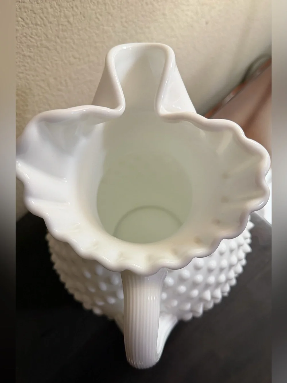 White Hobnail Milk Glass Pitcher - Home Accents